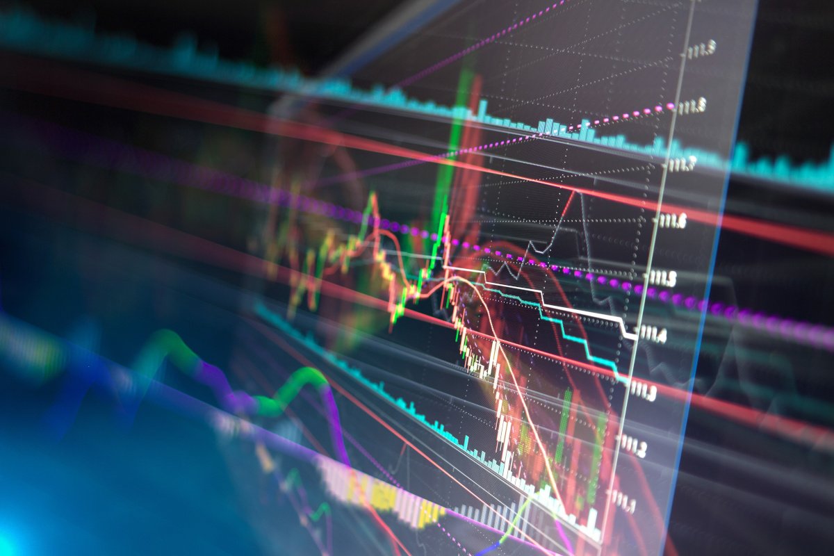 Line graph of data being monitored